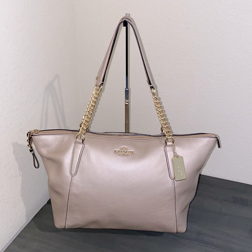 Coach Ava Chain Leather Tote